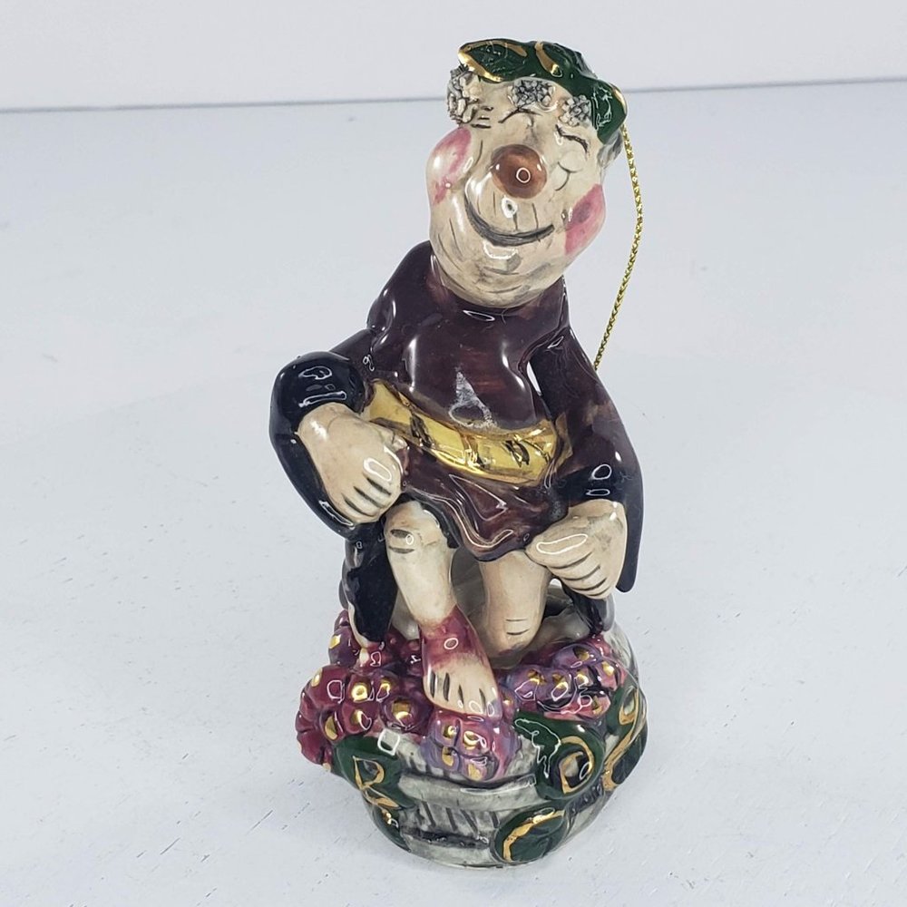 Blue Sky Clayworks Stomping Grapes Monk Candle Snuffer Figurine Heather Goldminc
